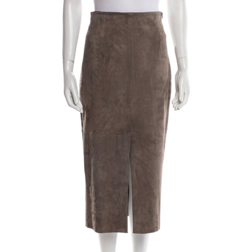 Brunello Cucinelli Suede Midi Skirt